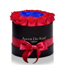 Natural Black Red +Blue Frame Midi Rosenbox