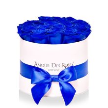 Natural White Blue Midi Rosenbox