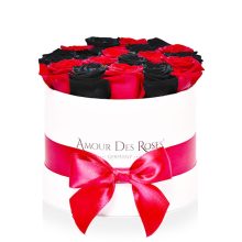 Natural White Red+Black Midi Mix Rosenbox