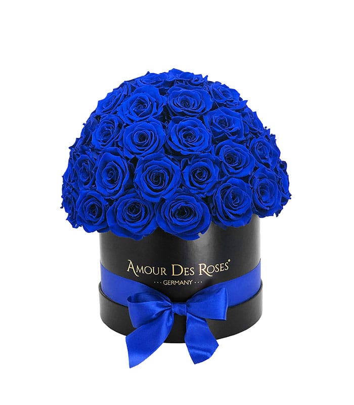infinity black dome box classic blue amour des roses black and blue design