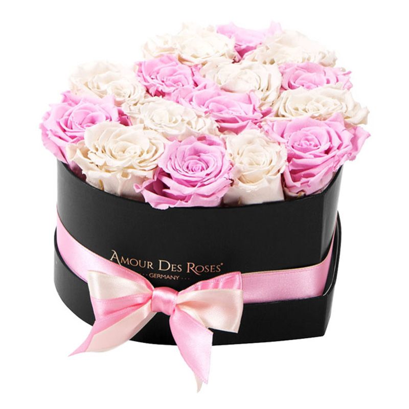 Black-Heart-Rose+White-Mix-Flowerbox