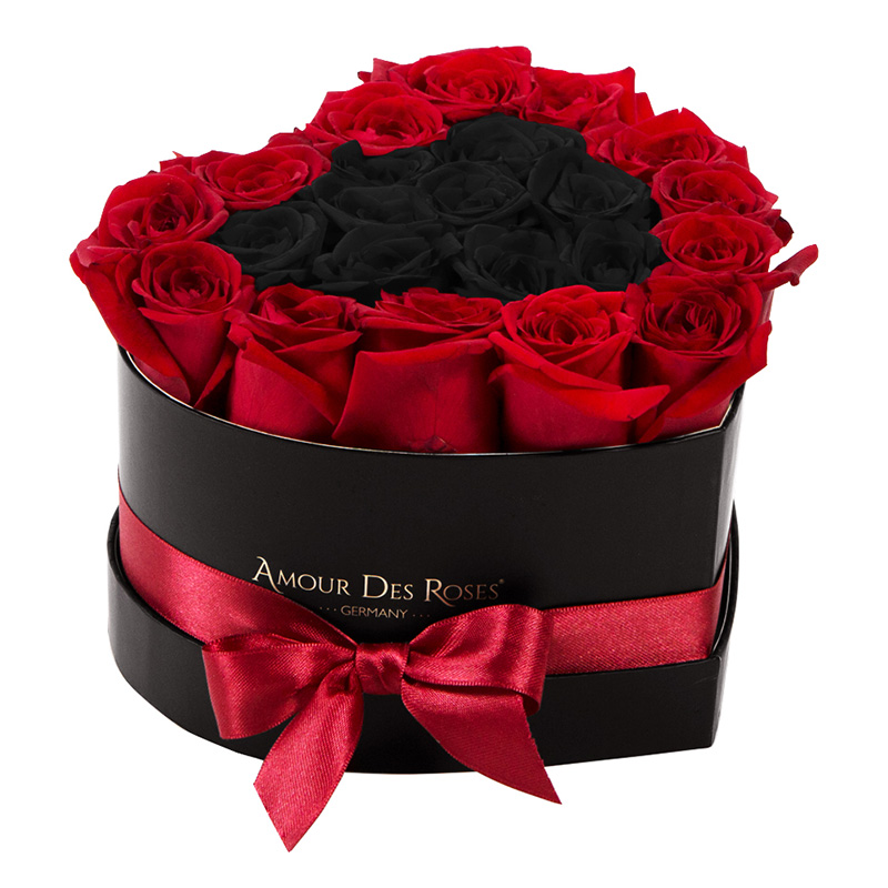 Black-Heart-Red+Black-Frame-Flowerbox